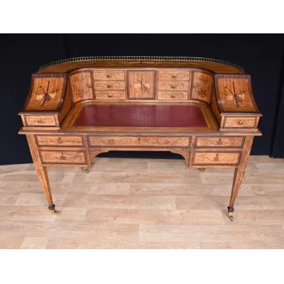 Antiker Regency Satinholz Schreibtisch englisch ca 1930