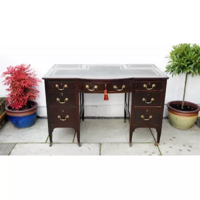 Edwardianischer Mahagoni Schreibtisch original antik ca 1890