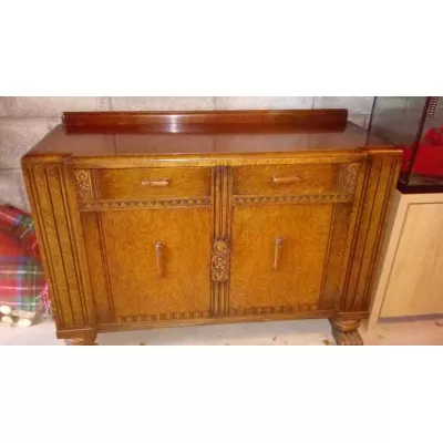 Antikes Art Deco Sideboard Nussbaum englisch ca 1930