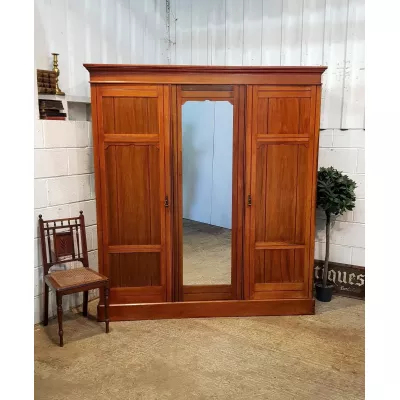 Antiker viktorianischer Mahagoni Kleiderschrank englisch ca 1890