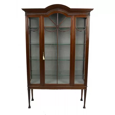 Viktorianische antike Mahagoni Vitrine englisch ca 1890