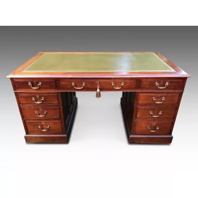 Edwardianischer antiker Schreibtisch Mahagoni britisch ca 1890
