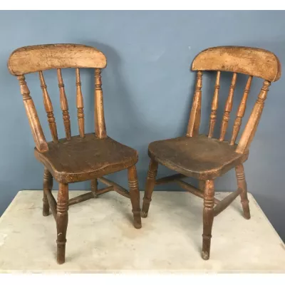 Antike britische Landhaus Stühle Ulme ca 1880