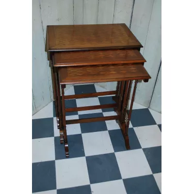 Französische antike Palisander Beistelltische Set ca 1890