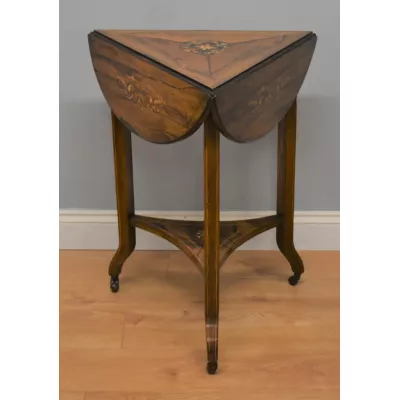 Viktorianischer Englischer Palisander Beistelltisch antik ca. 1860