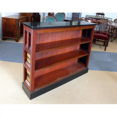 Antikes britisches Bücherregal Massivholz 19. Jh