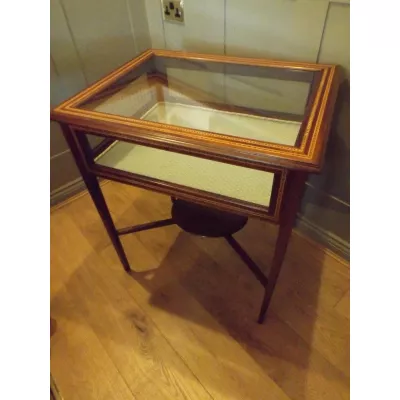 Viktorianische Antike Englische Mahagoni Bijouterie Vitrine ca. 1880