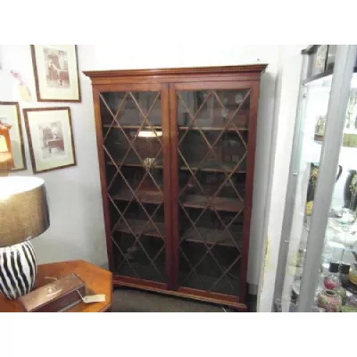Georgianischer antiker Bücherschrank Mahagoni Vitrine englisch 18. Jh
