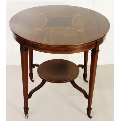 Edwardianischer britischer Mahagoni Beistelltisch antik ca 1890