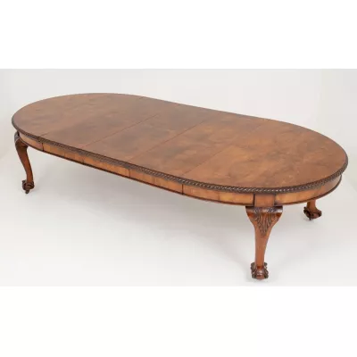 Antiker britischer Nussbaum Esstisch Chippendale ca 1890