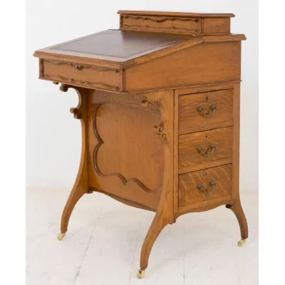 Arts & Crafts Davenport Schreibtisch Eiche antik ca 1890