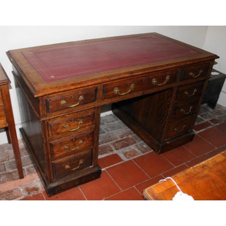 Viktorianischer Eichen Schreibtisch antik britisch ca 1850