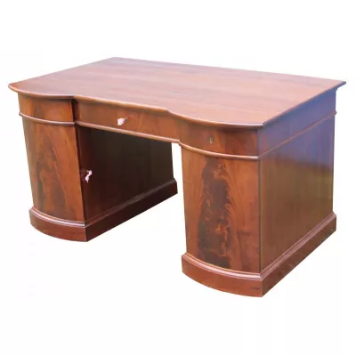 Viktorianischer englischer Mahagoni Schreibtisch antik ca 1890