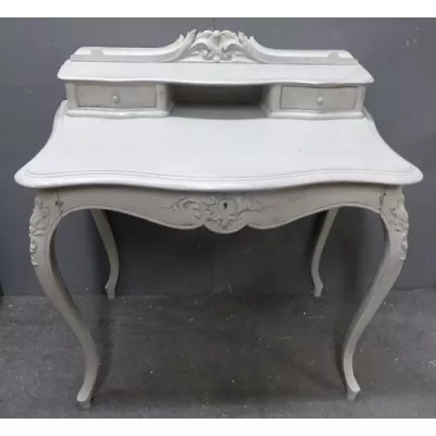 Antiker französischer Massivholz Schreibtisch lackiert ca 1880
