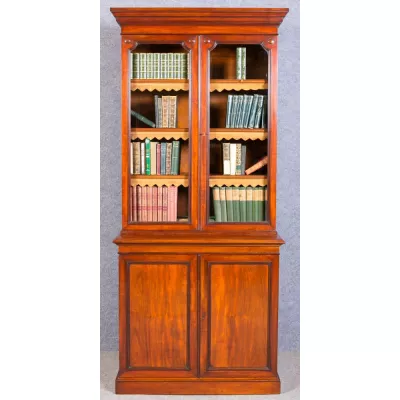 Viktorianischer britischer Mahagoni Bücherschrank antik ca 1870