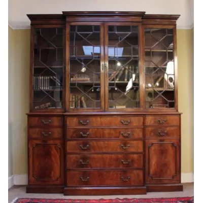 Georgianisches Mahagoni Bureau Bookcase Bücherschrank antik 18. Jh