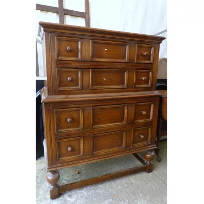 Georgianische antike Kommode Eiche britisch ca 1920