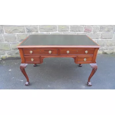 Antiker britischer Mahagoni Schreibtisch ca 1900