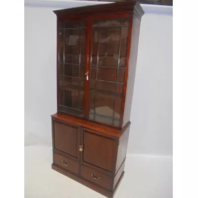 Antiker britischer Mahagoni Bücherschrank Regency ca 1820