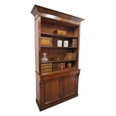 Viktorianischer antiker Mahagoni Bücherschrank ca 1860
