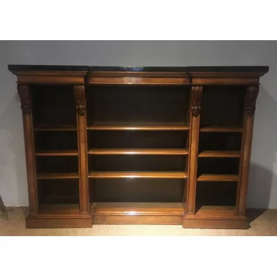 Viktorianischer antiker Nussbaum Bücherschrank britisch ca 1860