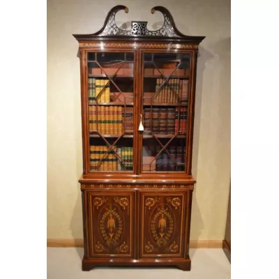 Antikes viktorianisches Mahagoni Bücherregal britisch ca 1860
