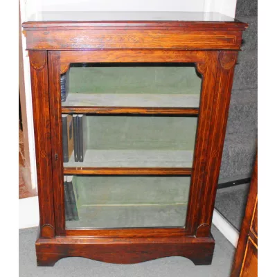 Antike viktorianische Palisander Vitrine Bücherschrank englisch ca 19. Jh