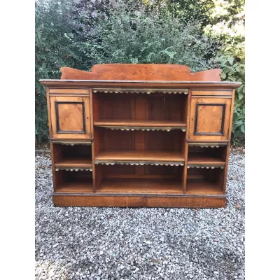 Viktorianisches antikes Landhaus Bücherregal Eiche ca 1880