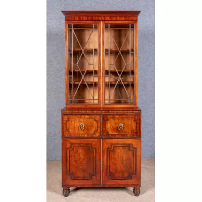 Georgianischer antiker Regency Bücherschrank Mahagoni ca 1810