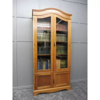 Edwardianischer englischer Arts & Crafts Bücherschrank Eiche antik ca 1910