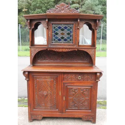 Viktorianisches antikes Eichen Sideboard britisch ca 1870