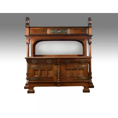Antikes britisches Nussbaum Sideboard 19. Jh