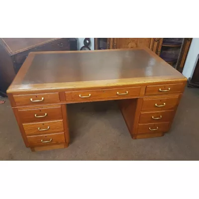 Antiker britischer Art Deco Schreibtisch Eiche ca 1930