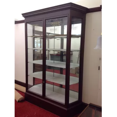 Schöne antike Mahagoni  shop display cabiner Vitrine britisch ca 1910