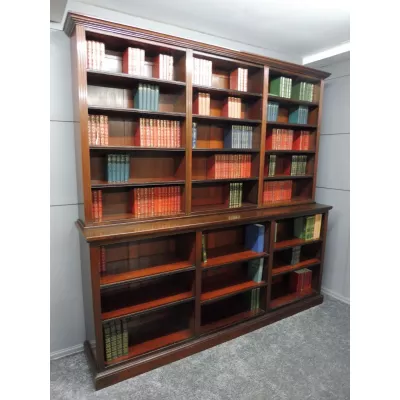 Viktorianischer antiker Mahagoni Bücherschrank Landhaus ca 1890