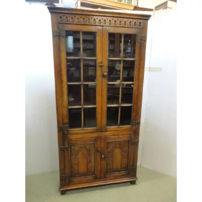 Antiker britischer Eichen Bücherschrank ca 1920