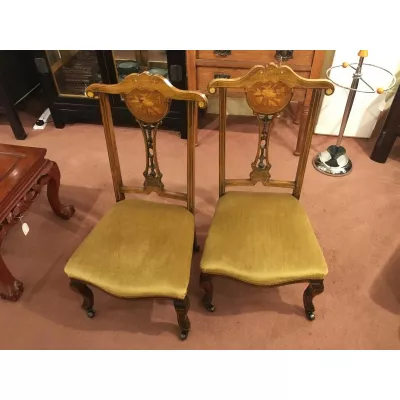 Edwardianische antike Massivholz Stühle Esszimmerstühle englisch ca 1890