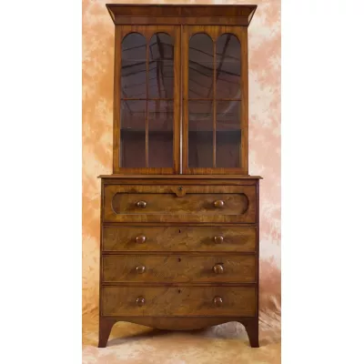 Georgianischer antiker Mahagoni Bücherschrank englisch ca 1820