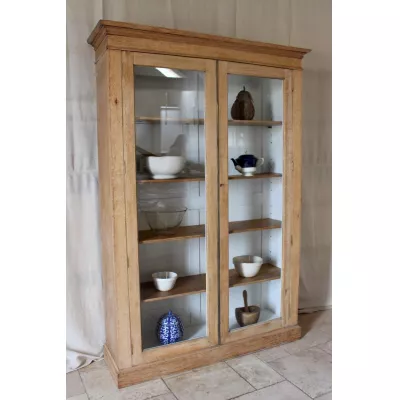 Britischer antiker Eichen Bücherschrank Vitrine ca 1900