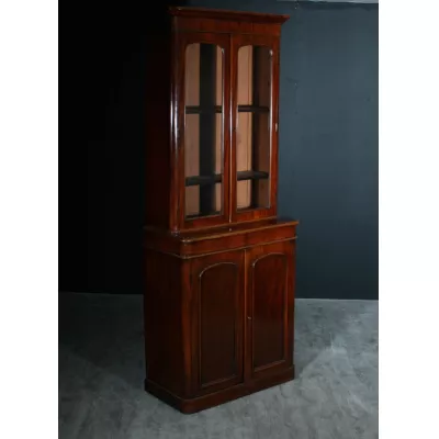 Viktorianisches antikes Mahagoni Bücherregal ca 1870