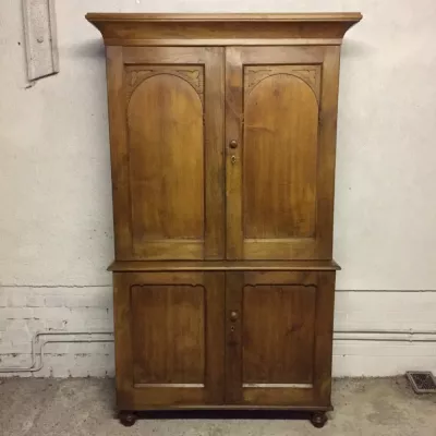 Viktorianischer Kirschbaum Kleiderschrank britisch antik ca 1860