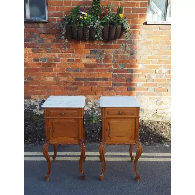 Antike Nachtschränke Nachttische Eiche englisch ca 1910