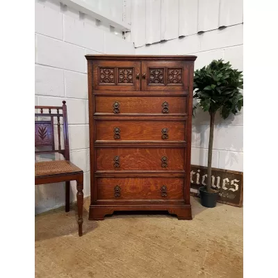 Antike britische Eichen Kommode ca 1920