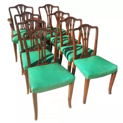 Antike britische Mahagoni Stühle Esszimmerstühle ca 1920