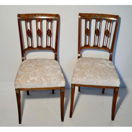 Edwardianische antike Palisander Stühle britisch ca 1890