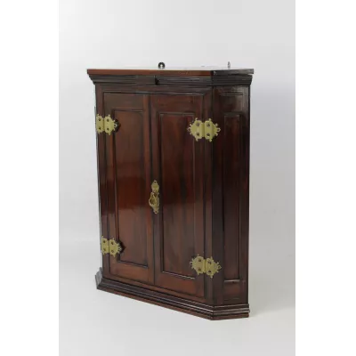 Antiker Arts & Crafts Mahagoni Eckschrank Schrank Hängeschrank britisch ca 1890