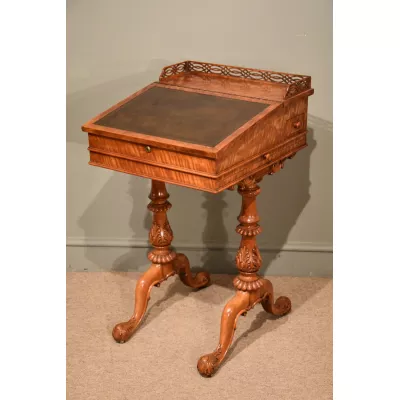 Regency Englischer Satinholz Davenport Schreibtisch antik ca. 1820