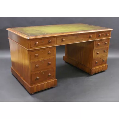 Viktorianischer Antiker Mahagoni Schreibtisch englisch ca. 1850