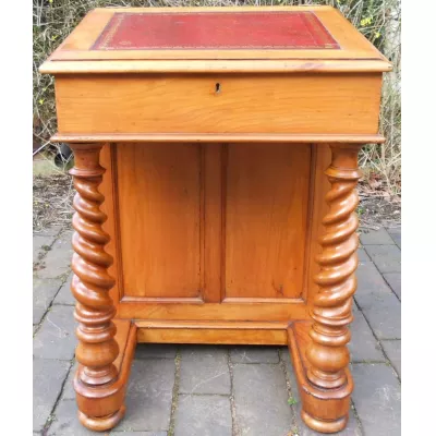 Viktorianischer Englischer Mahagoni Davenport Schreibtisch antik ca. 1840