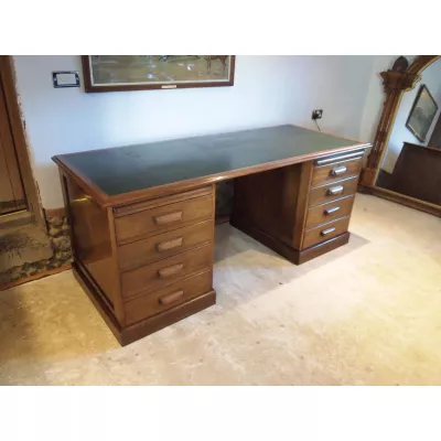 Antiker Art Deco Mahagoni Schreibtisch englisch 1920